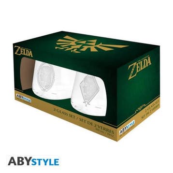 The Legend Of Zelda Glass Set (2x), Ophalen of Verzenden, Nieuw