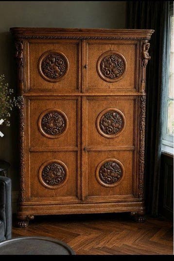 Buffetkast - Eik - Art Deco Buffetkast