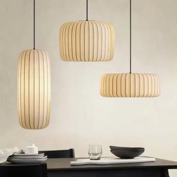 Japanse Wabi Sabi Hanglamp – Moderne Zijden Plafondlamp E27, Huis en Inrichting, Verzenden, Nieuw