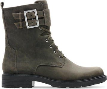 Clarks Orinoco2 Lace Dames Laarzen - 37 - Dark Olive Lea, Verzenden, Nieuw