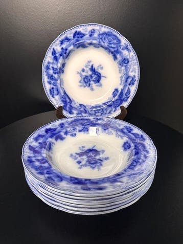 Wedgwood - Soepkom (8) - Rare set of 8 Antique Wedgwood