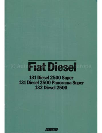 1979 FIAT 131 | 132 DIESEL BROCHURE NEDERLANDS, Boeken, Nieuw, Author