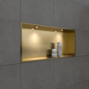 Inbouwnis BWS Alfie 30x60 cm Met LED Verlichting Geborsteld, Ophalen of Verzenden, Nieuw, Bad
