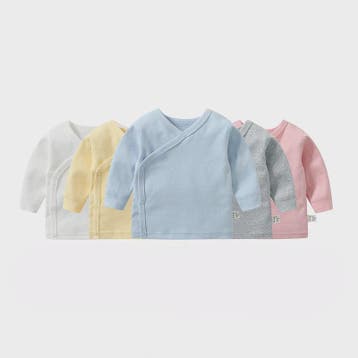 Newborn Baby Kimono Shirt Lange Mouw 100% Katoen - Makkelijk, Verzenden, Nieuw
