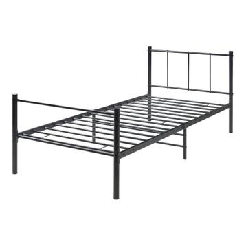 Metalen bedframe Hercules incl. bedbodem 90x200 cm zwart, Verzenden, Nieuw