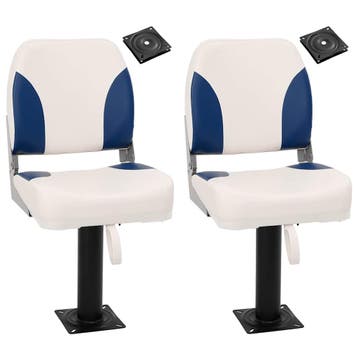 vidaXL Bootstoelen 2 st met poot 360° draaibaar, Watersport en Boten, Verzenden, Nieuw
