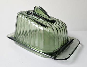 Royal Leerdam - Boterschotel - Kaasstolp - Art Deco - 1939,