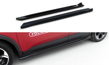 Zijskirts Ford Tourneo Courier MK2 Maxton Glanzend zwart, Ophalen of Verzenden, Nieuw