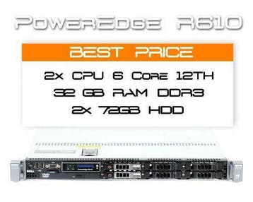 Dell R610 /12 Core 24TH/32GB RAM/2x 72GB 10K SAS server, Ophalen of Verzenden, Refurbished, 2 tot 3 Ghz, Hot swappable onderdelen