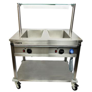 Bain Marie Wagen BT2 | 2x 1/1 GN | Met Aftapkranen | 2kW |, Verzenden, Nieuw in verpakking
