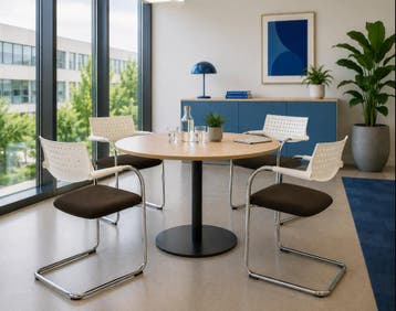 Vitra Visavis stoel, bruin-wit, Huis en Inrichting, Stoelen, Ophalen of Verzenden, Gebruikt, Overige kleuren