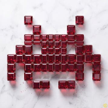 Kleury.art - [XL MATTE PAPER] The Ruby Invader by, Nieuw