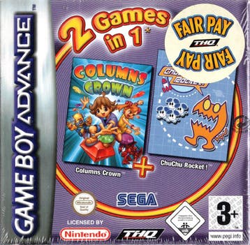 Game Boy 2 Games in 1: Columns Crown + Chuchu Rocket! (Gesea, Verzenden, Nieuw