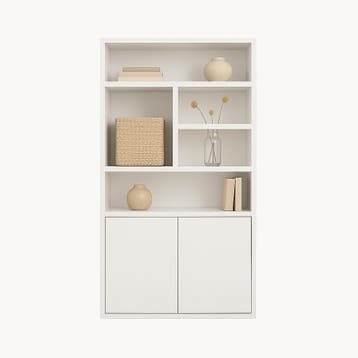 123Kast - vakkenkast Mendoza 02 - 120x35x220H cm - 2 push to, Verzenden, Nieuw