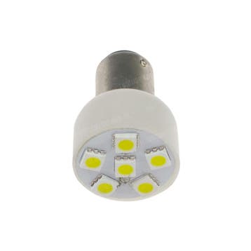 Lamp BAY15d 12V 6 SMD wit (DC) LED Bollard, Ophalen of Verzenden, Nieuw, Bollard