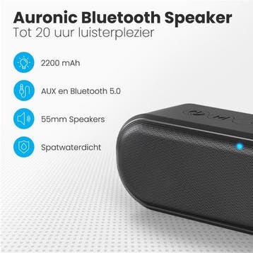 2dekans | Auronic Bluetooth Speaker - Draadloze Muziek Box -, Ophalen of Verzenden, Zo goed als nieuw