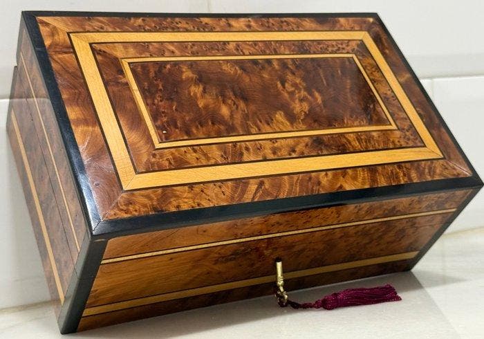 Kist - Palissander, Thuya, Satijnhout, Antiek en Kunst, Curiosa en Brocante