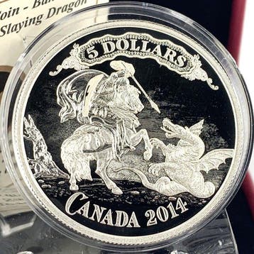 Canada. Silver .999 Proof 5 Dollar - Elizabeth II (Saint