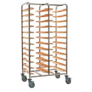 Dubbele RVS Dienbladenwagen | 169(h) x 93(b) x 64(d)cm, Verzenden, Nieuw in verpakking