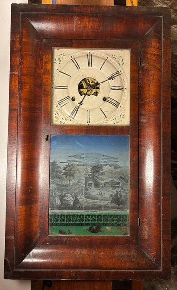 Wandklok - Hout, Glas - 1850-1900 - Bristol Brass and Clocks