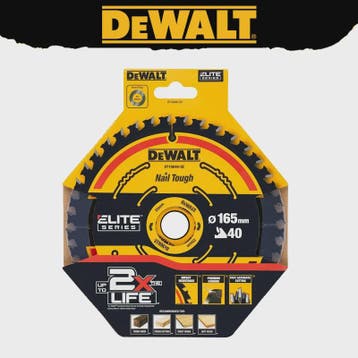 DEWALT Cirkelzaagblad DT10640 - 165mm 40T - Duurzaam & Multi, Verzenden, Nieuw