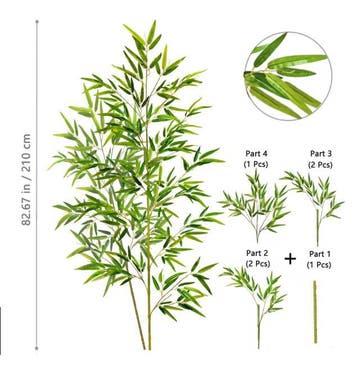 Kunst Bamboe Tak met Groene Bladeren – Decoratieve Plant, Verzenden, Nieuw