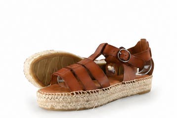 Shabbies Amsterdam Sandalen in maat 39 Bruin, Verzenden, Sandalen of Muiltjes, Zo goed als nieuw, Bruin