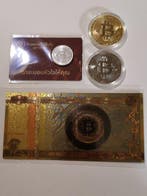 Thailand. Konvolut Bitcoin mit Münzen und Geldschein