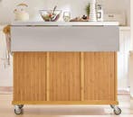 Keukeneiland met RVS Uitschuifblad – 115x46–71x92 cm, Verzenden, Nieuw