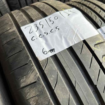 2 x Continental SportContact 5 235-50-19 Zomerbanden 6mm, 19 inch, Gebruikt, Ophalen of Verzenden, 235 mm