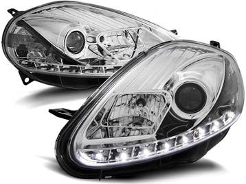 Koplampen Fiat Grande Punto 05-08 Devil Eyes real DRL LED, Ophalen of Verzenden, Nieuw