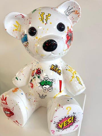 Ricarbonio - sculptuur, Ours Pop Street – King - 35 cm -