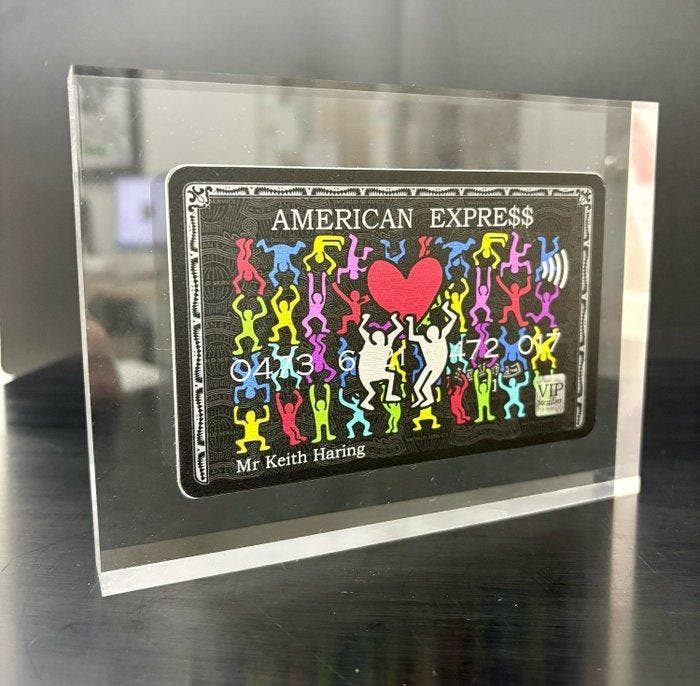 N.Nathan - Plexi Card MR. KEITH HARING, Antiek en Kunst, Kunst | Designobjecten