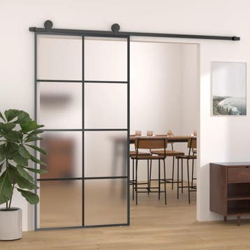 vidaXL Schuifdeur met beslag 102,5x205 cm ESG-glas en, Doe-het-zelf en Verbouw, Deuren en Horren, Verzenden, Nieuw