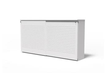 schuifdeurkast wit STOR - 200x48x122 BxDxH Wit - 200x48x122, Ophalen of Verzenden, Nieuw