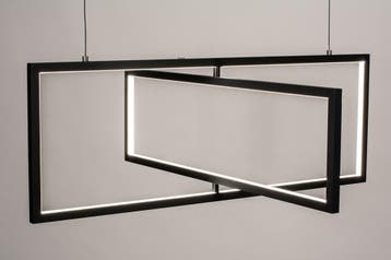 Rietveld Hanglampen - Zwart - Metaal, Huis en Inrichting, Lampen | Hanglampen, Verzenden, Nieuw