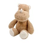 Zachte bruine knuffel neushoorn van teddystof baby, Ophalen of Verzenden, Nieuw