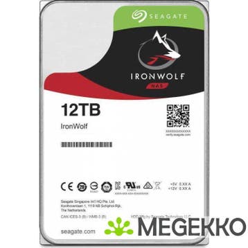 Seagate HDD NAS 3.5  12TB ST12000VN0008 Ironwolf, Computers en Software, Harde schijven, Verzenden, Nieuw, Seagate
