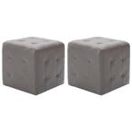 Nachtkastjes 2 st 30x30x30 cm kunstleer grijs, Verzenden, Nieuw