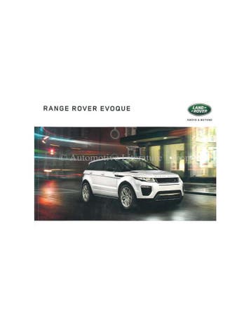 2016 RANGE ROVER EVOQUE BROCHURE NEDERLANDS, Boeken, Nieuw, Author