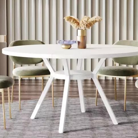 Ronde Industriële Eettafel Ø120 cm – Voor 4 tot 6 Personen, Huis en Inrichting, Keuken | Keukenelementen, Nieuw, Verzenden