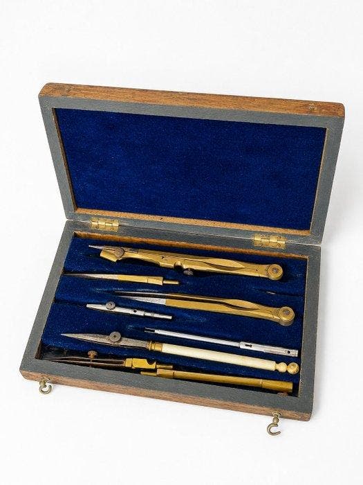 Droog kompas - Messing - instruments d’arpentage et de, Antiek en Kunst, Curiosa en Brocante
