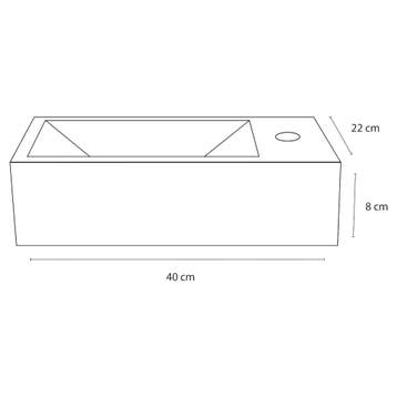 Fonteinset Differnz Force Beton 40x22x8 cm Donker Grijs Met, Ophalen of Verzenden, Nieuw