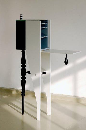 Jan Pieter De Graaf - Kabinet - Hout, Multiplex, Glas -