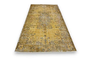 Geel vintage - Vloerkleed - 205 cm - 110 cm - met, Nieuw