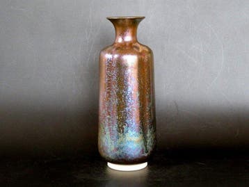 Vaas - Mino Ware J-Kiln iriserend glazuur (Rainbow glaze)