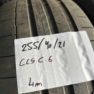 2 x Continental SportContact 6 255-40-21 Zomerbanden 4mm, Gebruikt, 255 mm, Band(en), Personenwagen