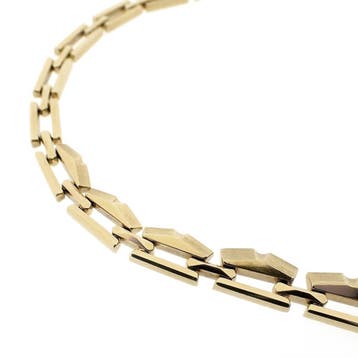 Gouden fantasieschakel ketting, Ophalen of Verzenden, Gebruikt, Overige kleuren, Goud