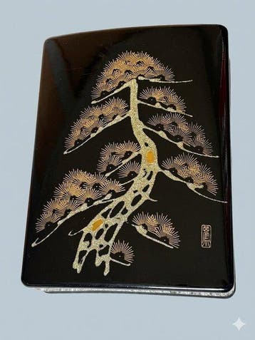 japanese Lacquerware - Doos - lakwerk, goudpoeder -