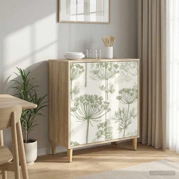 vidaXL Dressoir GOTHA Sonoma 69 x 33 x 75 cm Bewerkt hout, Verzenden, Nieuw, Overige houtsoorten, Minder dan 50 cm